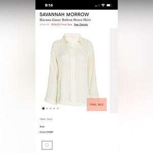 Gauze Savannah Morrow button down women’s shirt